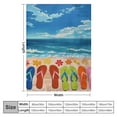 thumbnail image 4 of Orinice Flip Flops Warm Lightweight Blanket Soft Fleece Blankets All Seasons Exquisite Gifts 60x80in, 4 of 6