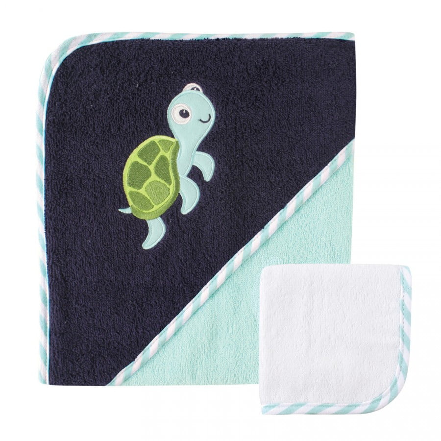 One Size Butterfly Luvable Friends Unisex Baby Cotton Hooded Towel and Washcloth 