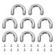 thumbnail image 1 of 8Pcs Hebillas de Conector en D de Metal, Hebillas de Puente Arqueado de Aleación con Tornillos (Gris, 0.9" x 0.2"), 1 of 6