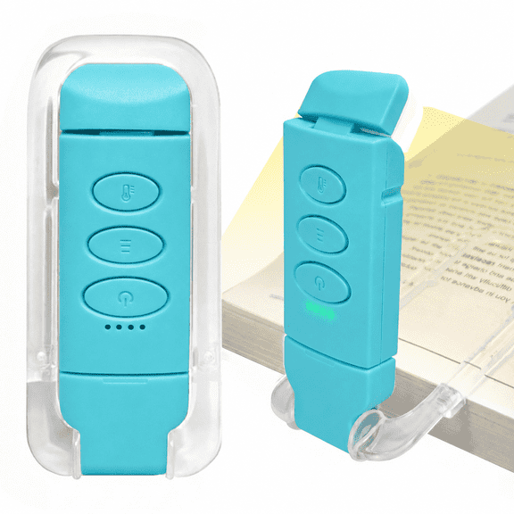 DAYBETTER Reading Light, Rechargeable Book Light Clip On for Reading in Bed, 3 Color Modes, 5 Brightness Levels, Portable Night Light for Bookworms, Kids,Blue