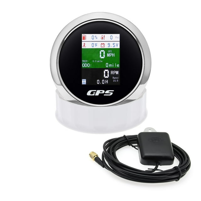 6 In 1 Multi-functional 85MM GPS Speedometer+Fuel Level+Water Temp+Oil Press+Volt+Tachometer Temperarure Sensor Pressure Sensors ,Universal Compatibility