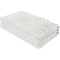 Soro Essentials- Set of 12 Cotton 16" x 19" Kitchen Bar Mop Towels 24 oz. White Color- Ribbed Design for Quick and Easy Cleanups Super Absorbent Multi-Purpose Cleaning Towels for Home and Bars