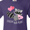 thumbnail image 4 of Inktastic Stealin' Your Heart Cute Raccoon Youth T-Shirt, 4 of 5