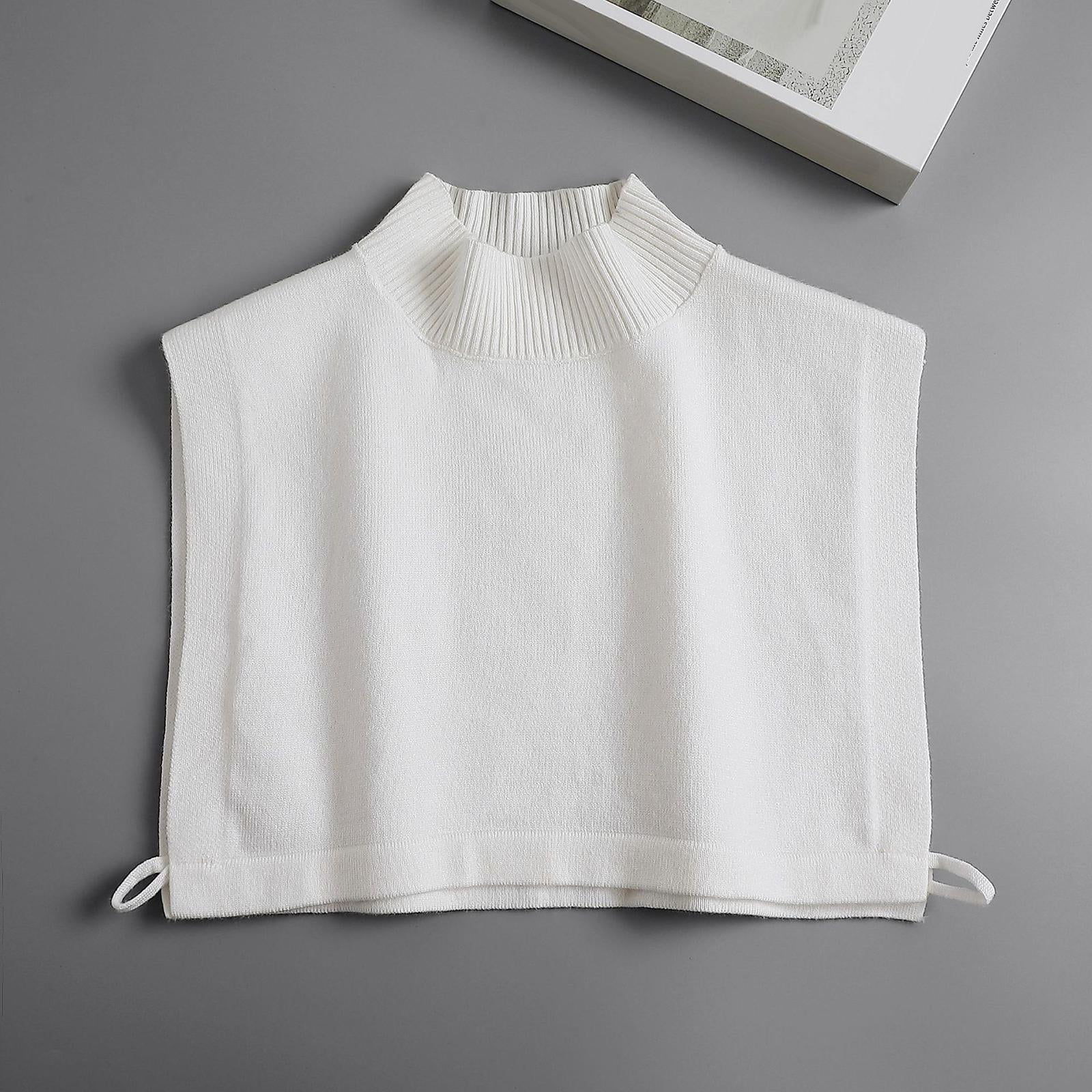 Cuellos Falsos De Camisa Mujer XEPST 2 Piezas Cuello Falso Desmontable Mujer, Cuello Camisa Falsos Desmontable Camisa Falsa Media Camisa Blusa Cuello Collar Decorativo Collar Dickey Polo Ralph Lauren S