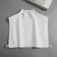 thumbnail image 1 of Jersey de punto de cuello alto falso Yinane cubierta superior simulada para blusa blanco, 1 of 8