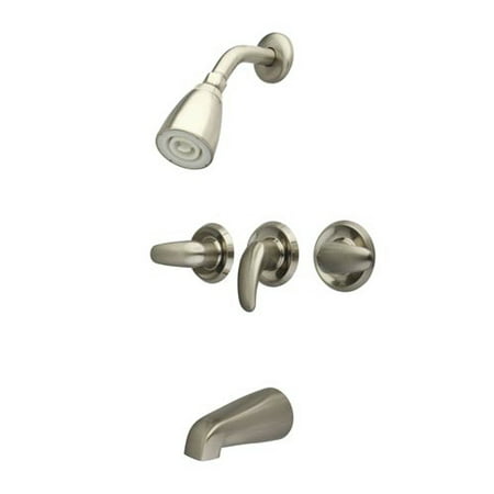 Kingston Brass KB6238LL Legacy 3-handle Tub and Shower Faucet Set, Satin
