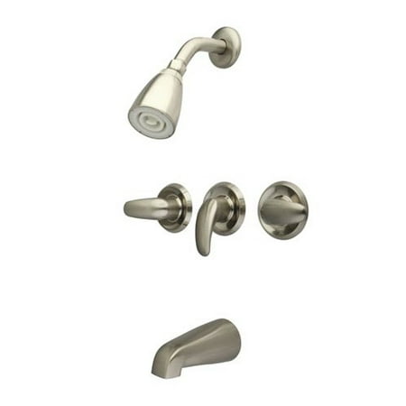 Ada Shower Faucet - Kingston Brass KB6238LL Legacy 3-handle Tub and Shower Faucet Set, Satin Nickel