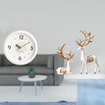 thumbnail image 2 of Reloj de pared europeo moderno con estatuas de renos, silencioso, sin , con números , escultura decorativa colgante para decoración del h, 2 of 8
