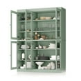 thumbnail image 5 of 100% Solid Wood 48.5" Pantry China Cabinet with Clear Glass Doors and Adjustable Shelves, 5 of 6