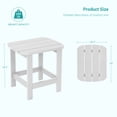 thumbnail image 2 of Sonerlic 1 Peak Outdoor Patio HIPS Adirondack Side Table Rectangular for Indoor and Outdoor,White, 2 of 7
