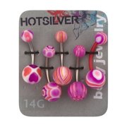 14g Pink Plex Belly 5 Pack