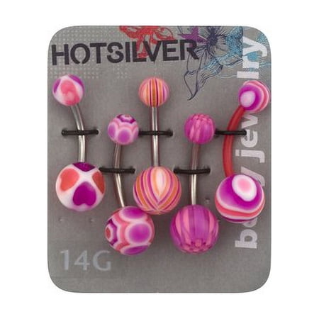 14g Pink Plex Belly 5 Pack