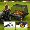 thumbnail image 6 of GIMMYFIVE 44" Tow Behind Lawn Sweeper, 25 cu.ft Heavy Duty Leaf & Grass Sweeper, Adjustable Height for Yard, Farm, Garden, 6 of 6