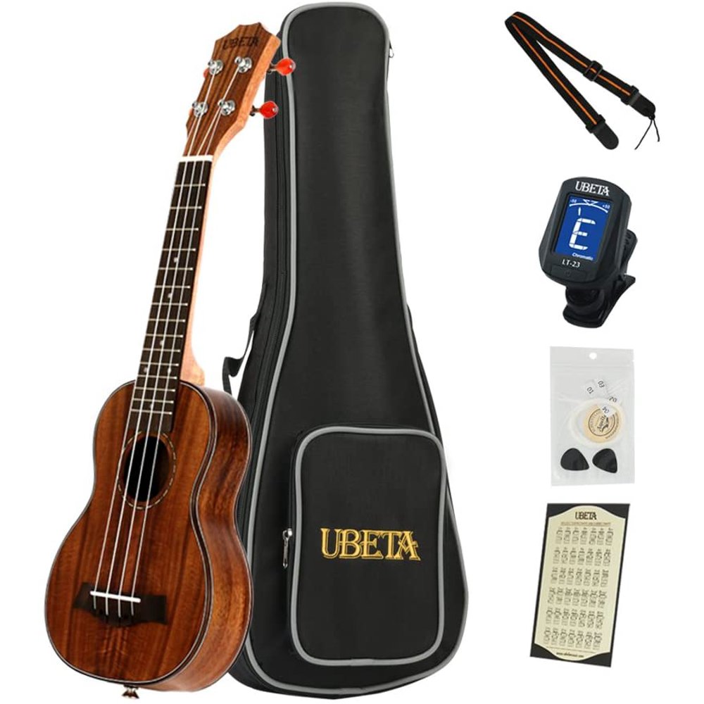 UBETA USK062 Acacia Koa Soprano Ukulele / with Italy Aquila strings