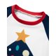 thumbnail image 5 of Pijama navideño familiar con estampado de árbol, cuello redondo clásico a juego, estilo casual, ropa de vacaciones., 5 of 8
