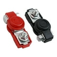 thumbnail image 3 of BUYISI 1Pair Car Battery Terminal Connector Red Positive Black Negative Wire Post Clamp Universal Negative Positive Duty Connectors Iron Galvanized, 3 of 5