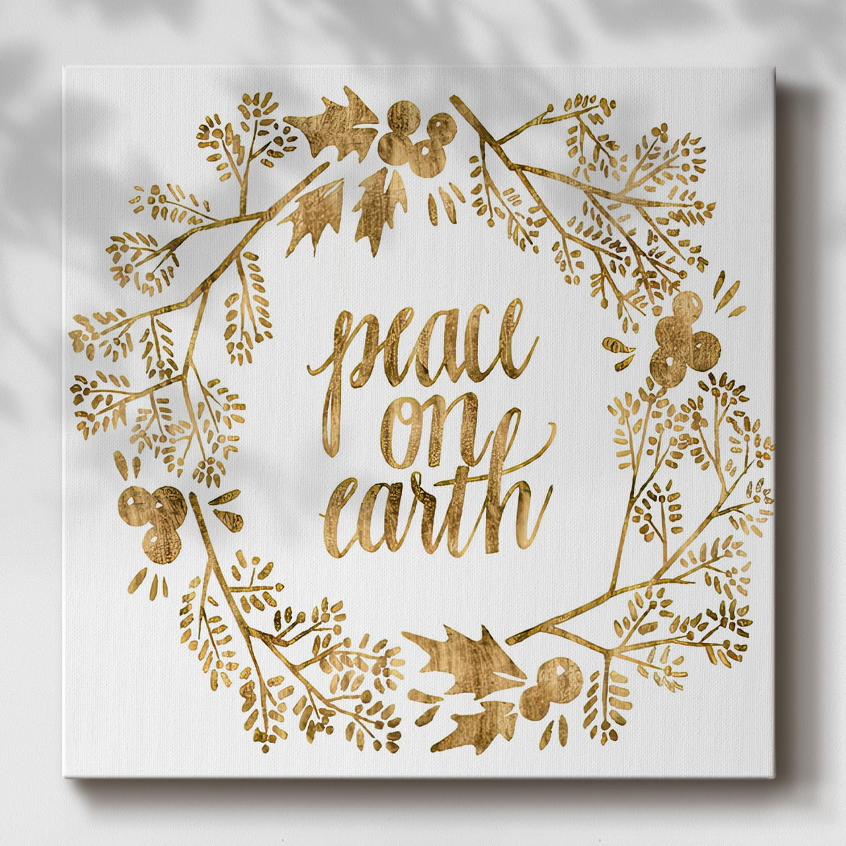 Golden Christmas II- Gallery Wrapped Canvas