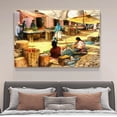 thumbnail image 4 of Póster de lienzo con pintura al óleo de mercado de agricultores, decoración de dormitorio, paisaje deportivo, decoración de oficina, regalo, estilo marco, 12 x 18 pulgadas (30 x 45 cm), 4 of 8