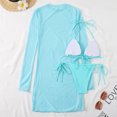 thumbnail image 4 of Trajes de baño de 3 piezas para mujer Trajes de baño sexy de corte alto con aros con cubierta de malla FLhrweasw Para estrenar, 4 of 6
