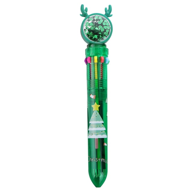 Stylos à Bille Colorés pour Encre, Ensemble de Surligneurs Colorés pour Enfants et Étudiants, Stylos à Bille Rétractables, Stylos à Pointe Fine, Surligneur Preppy, Stylos à Pousser Mignons Multifonctionnels, Impression Fausse en Vrac 10