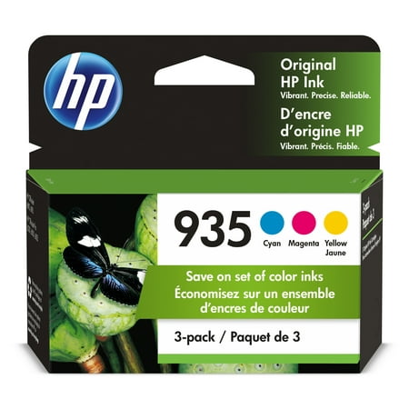 HP 935 Ink Cartridges - Cyan, Magenta, Yellow, 3 Cartridges (N9H65FN)