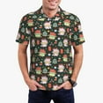 thumbnail image 2 of Cauagu Dragon With Hohoho Print Men's Polo Shirts, Short-Sleeve Polo Shirts for Men Performance Golf Shirt Athletic Casual Collared T-Shirt-X-Large, 2 of 8