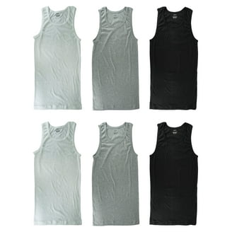 Hanes Ultimate Dyed Tank (Black/Grey) Intimo (Pacco Da 6) Uomo