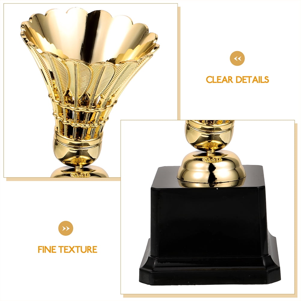 OUNONA Badminton Trophy for Awarding in Made of Plastic for Kids Competitions 2pcs