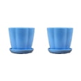 thumbnail image 4 of Kearding Florero De Plástico - Clásico No Fácil De Romper Jardín Multicolor Equipado Con Placa Elegante Amplia Aplicación Azul M 1 Azul m,1 2piezas, 4 of 4