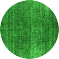 thumbnail image 1 of Ahgly Company Indoor Round Oriental Green Industrial Area Rugs, 3' Round, 1 of 4