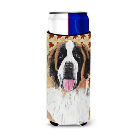 

Saint Bernard Fall Leaves Portrait Ultra Beverage Insulators for slim cans SC9222MUK