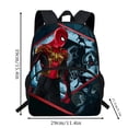 thumbnail image 2 of Oxford Cloth Large Capacity Backpack, Spider Web Travel Stamp Bookbag with Side Bottle Pockets for Back to School, 2 of 5