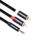 thumbnail image 2 of Paquete de 2 cables Smithok de 3,5 mm a RCA 1/8 macho a macho de 3 m, color negro, 2 of 7