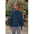 thumbnail image 3 of DOPI Women's Pullover Sweater Casual Long Sleeve Crewneck Loose Chunky Knit Jumper Tops, 3 of 8