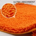 thumbnail image 4 of Wattne Plush Chenille Bath Rugs Extra Soft and Absorbent Microfiber Shag Rug, Non-Slip Runner Carpet for Tub Bathroom Shower Mat Orange 16" X 24", 4 of 8