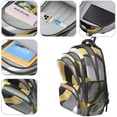 thumbnail image 4 of Black White and Gold Marble Backpack for School,Cute School Bag,Schoolbag with Adjustable Shoulder Straps & Padded Back,16.9 Inch, 4 of 5