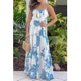 thumbnail image 5 of Women's Cut-Out Sweetheart Neck Maxi Dress with Tie Detail and Tiered Silhouette 100% Polyester for Special Occasions, 5 of 6
