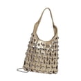 thumbnail image 3 of Bolso de hombro de piel sintética para mujer, ideal para libros, fiestas y revistas. Oro, 3 of 8