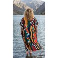 thumbnail image 4 of Oussum Women's Plus Size Abstract Print Maxi Kaftan Dress, Loose V-Neck Beach Cover Up Resort Lounge Caftan, Multicolor, 4 of 5