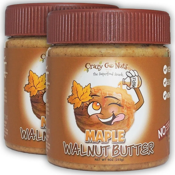 (2-Pack) Crazy Go Nuts Maple Walnut Butter, 9 oz