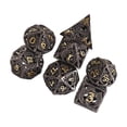 thumbnail image 1 of Xingzhi 7Pcs Hollow Metal DND Dice Set with Carry Case for D&D PRG Math Teaching, 1 of 9