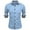 Light Blue, variant on Men's Long Sleeve Dress Shirt Plaid Splicing Wrinkle-Free Regular Fit Button Down Stretch Business Shirts