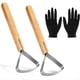 thumbnail image 1 of Kit de 2 Raspadores de Piel con Guantes, 11.42 Pulgadas de Acero Inoxidable, Herramientas de Bronceado para la Manipulación de Suministros., 1 of 6
