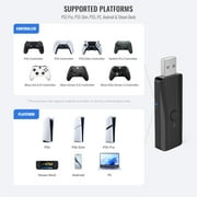 Wireless Adapter Converter Compatible with PlayStation5 & PC,Makes PS5/PS4/Xbox/Switch Controllers Compatible with Your PS5 & PC,Supports All PS5 Games (Black)