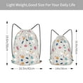 thumbnail image 4 of XMXT Waterproof Gym Bag, Abstract Colorful Terrazzo Print Drawstring Backpack for Men, s Beige, 4 of 8
