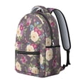thumbnail image 2 of Pioneer Flower Floral Print Pattern Backpack for School, Cute School Bag with Adjustable Shoulder Straps and Padded Back, 15.3"x11"x7.1", 2 of 5