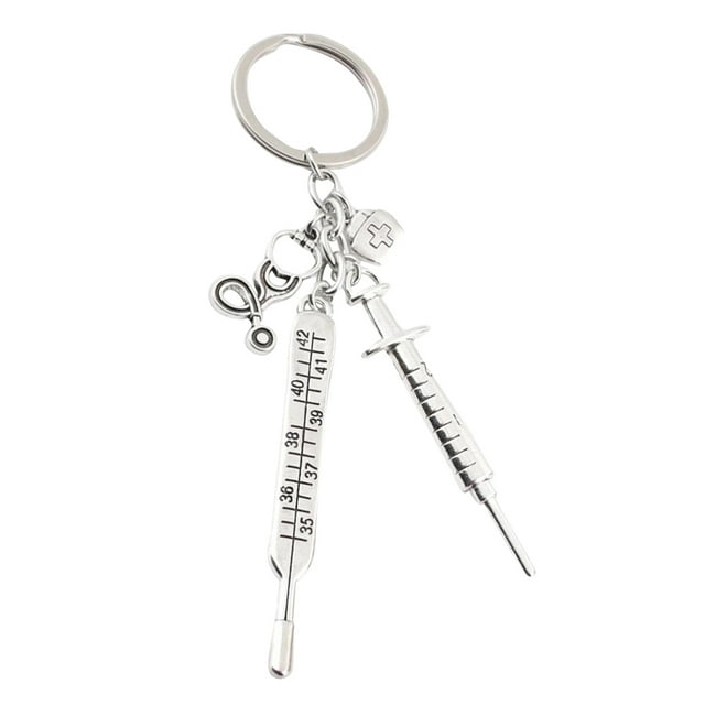 KAKOWELY Creative Key Holder Doctor Accessory Keychains Creative Key Holder Exquisite Key Ring Key Decoration Small Gift for Men Women5.12"X1.18"X0.2"