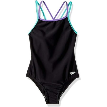 Speedo Criss Cross One Piece Swimsuit, Multi, 10