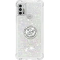 thumbnail image 2 of Motorola Moto G10 Case Moto G30 Case with Creativity Clear Quicksand Glitter Flowing Liquid Floating Soft TPU Case w/Stand Bling Diamond Sparkle Phone Cover for Motorola Moto G10  Colorful, 2 of 14