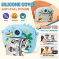 thumbnail image 4 of PayUSD Kids Camera Selfie Video Instant Print Birthday Gifts for Christmas Girls Boys Age 3-12 1080P Digital Photos Portable Toddler Toys for 4 5 6 7 8 9 10 Year Old with 32GB SD Card Dinosaur Blue, 4 of 7